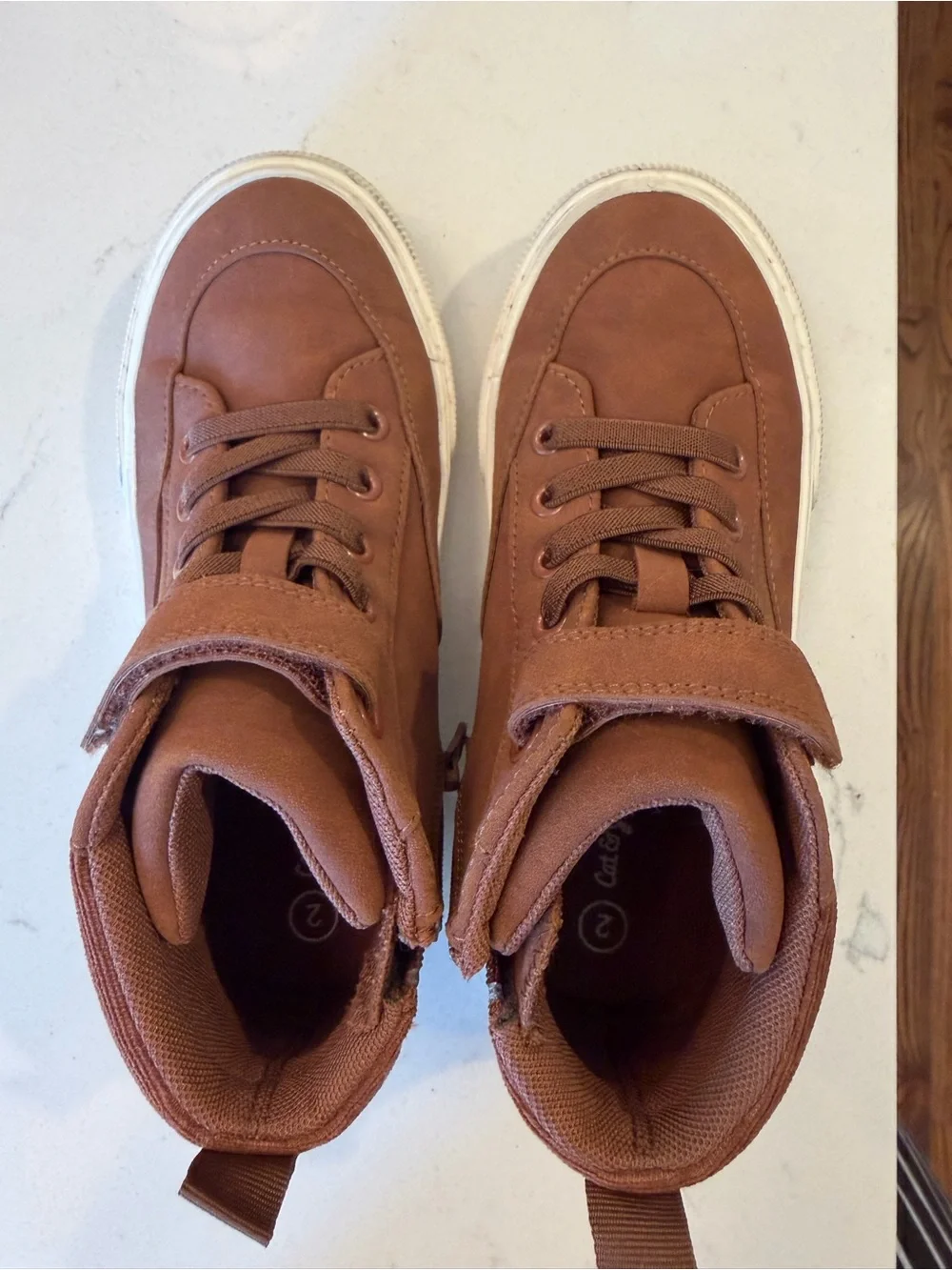 Cat & Jack Toddler Brown High-Top Sneakers